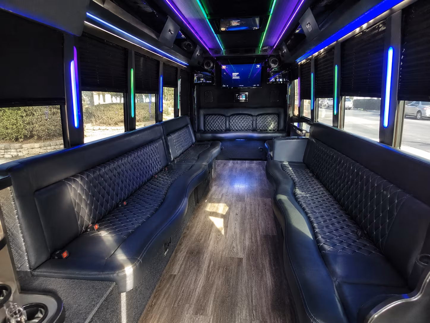 ankeny 15 passenger party bus interior