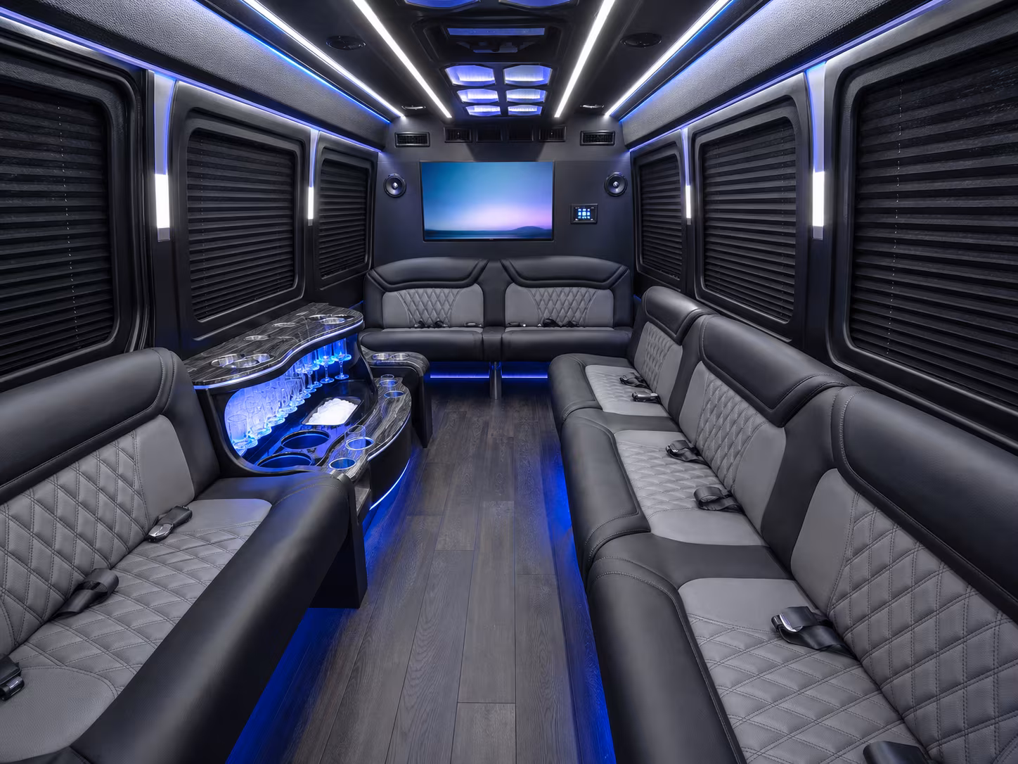 ankeny 30 passenger party bus interior