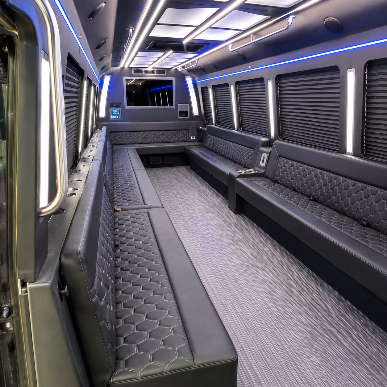 ankeny 40 passenger party bus interior