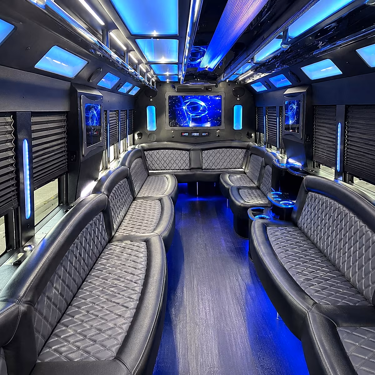 ankeny 50 passenger party bus interior