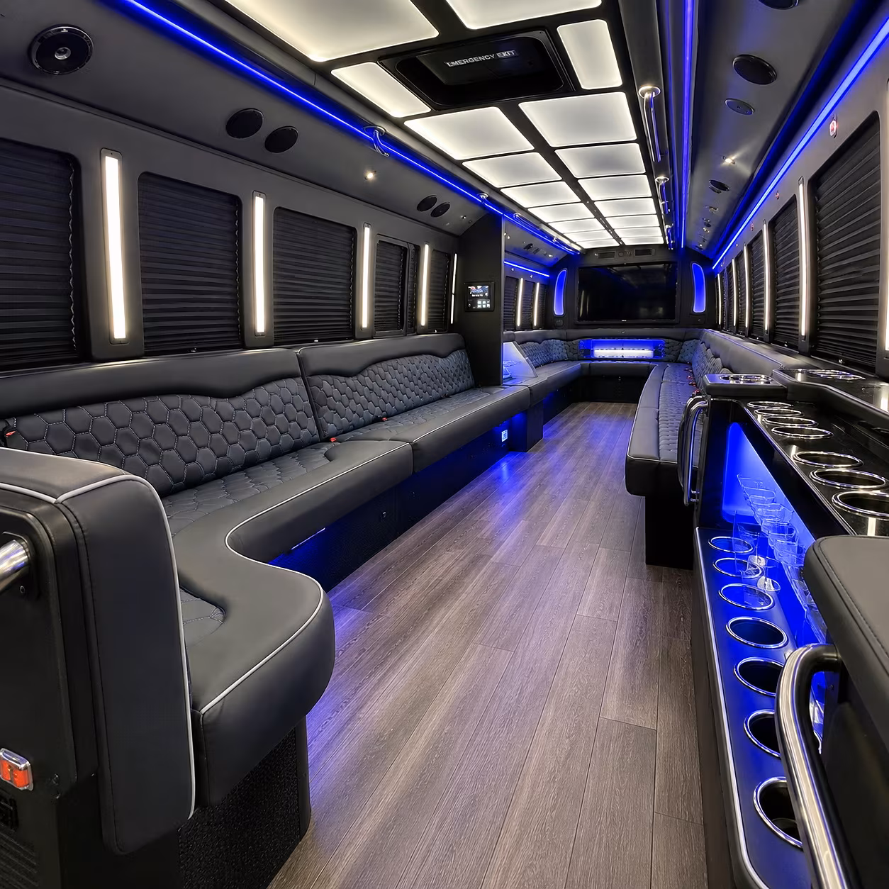 ankeny party bus rental interior
